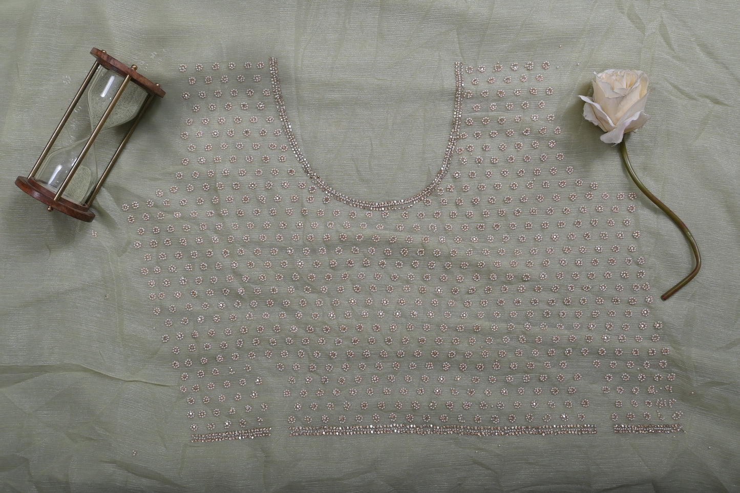 Exclusive Pure Georgette Saree with Luxury Stone Hand Work & Heavy Designer Border |