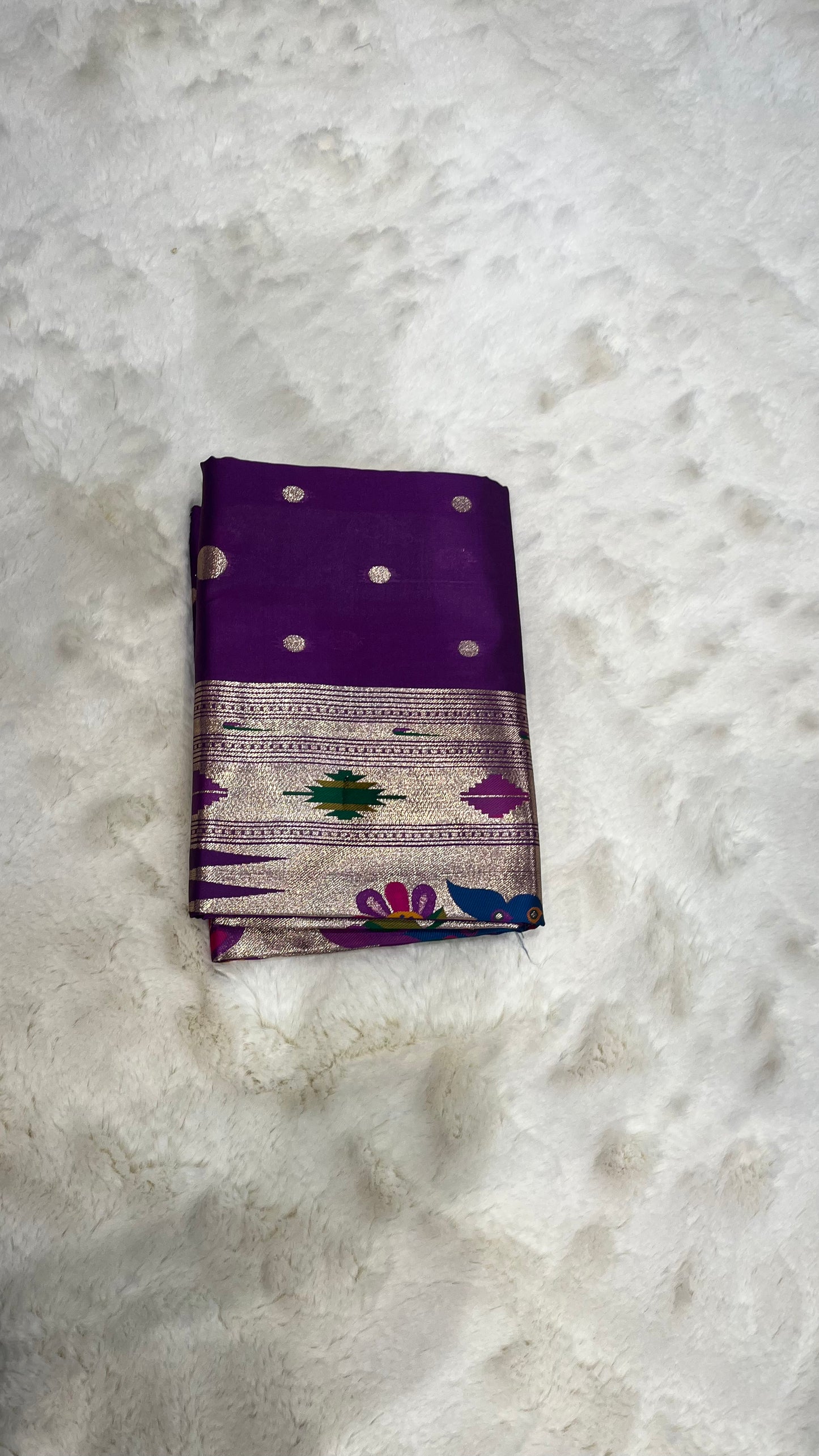 Chandrika Silk Kathpadar Muniya Paithani Saree with Rich Pallu & Zari Border -02