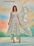 3 Piece Suit Set with Handwork Neck Design | KRISHNA TEXTILES MARKET