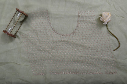 Exclusive Pure Georgette Saree with Luxury Stone Hand Work & Heavy Designer Border |