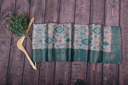 Premium Tissue Silk Kathpadar Saree with Rich Zari Work & Contrast Blouse | Traditional Maharashtrian Ethnic Wear by KrishnaPoojatextile