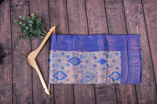 Premium Tissue Silk Kathpadar Saree with Rich Zari Work & Contrast Blouse | Traditional Maharashtrian Ethnic Wear by KrishnaPoojatextile