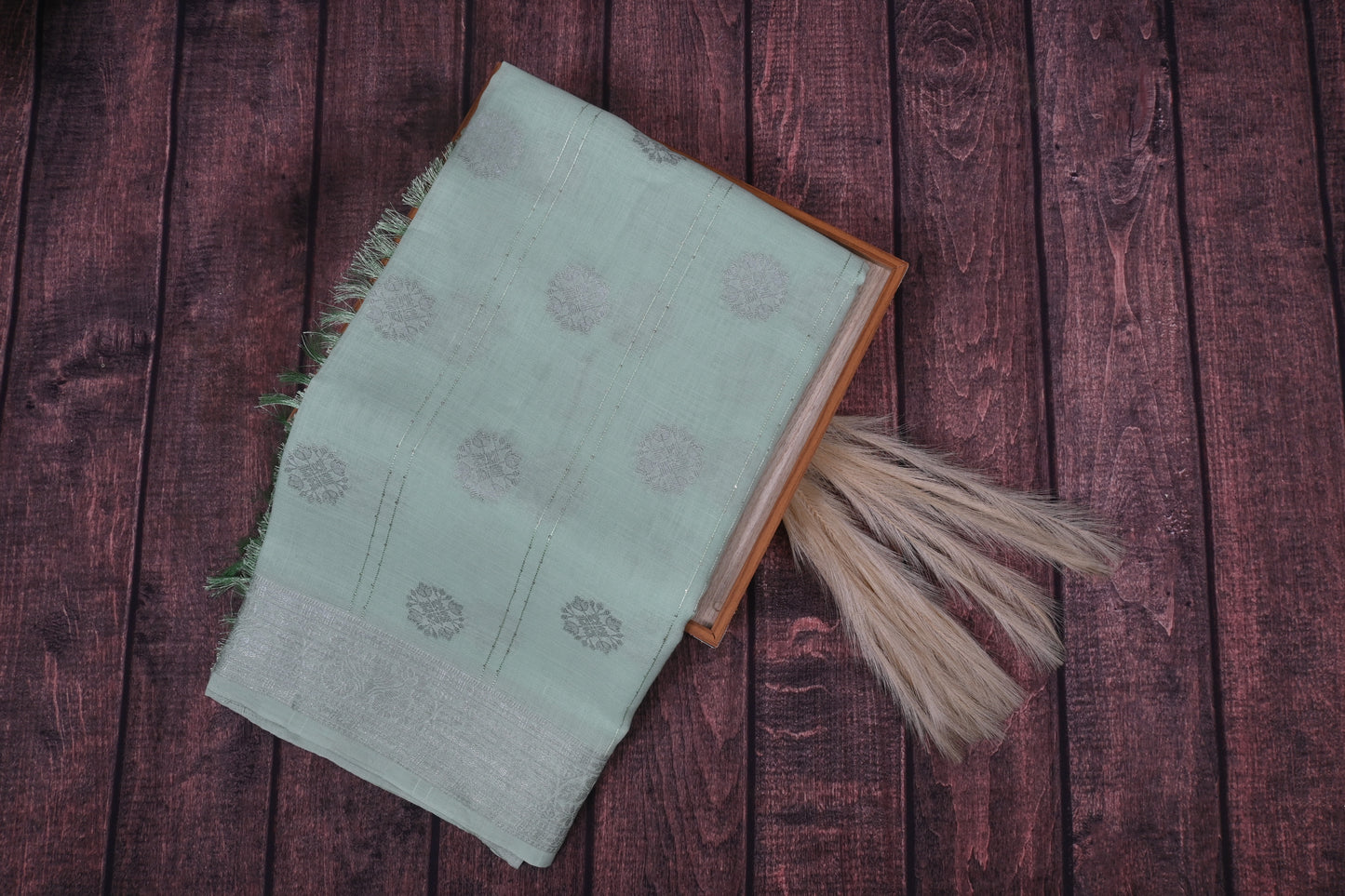 Premium Linen Cotton Saree with Elegant Sequence & Heavy Embroidery Work | Sophisticated Party Wear Collection by KrishnaPoojatextile