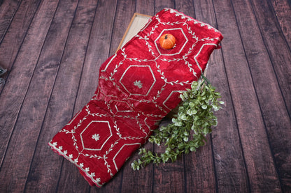 Designer Satin Silk Saree with Pure Gotta Patti Work | Wedding & Party Wear Saree