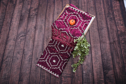 Designer Satin Silk Saree with Pure Gotta Patti Work | Wedding & Party Wear Saree