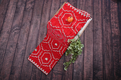 Designer Satin Silk Saree with Pure Gotta Patti Work | Wedding & Party Wear Saree