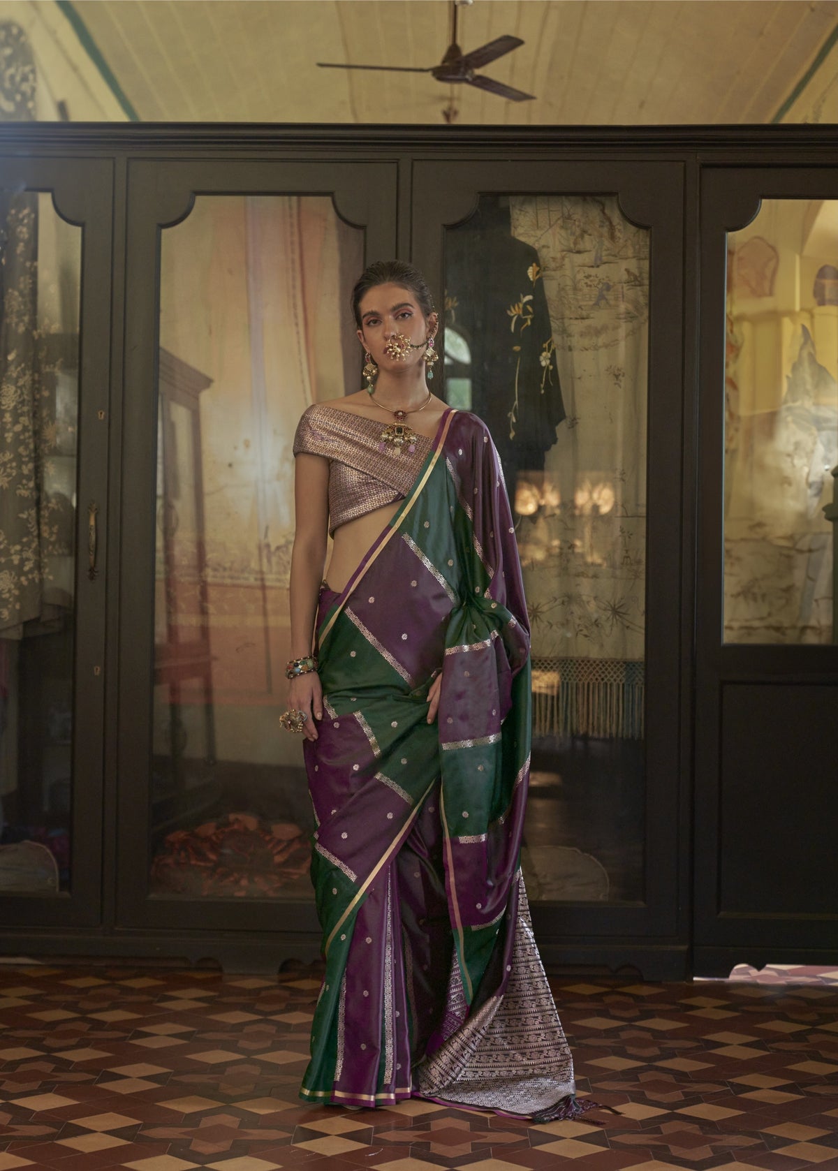 Kanthkalar Rangat pure satin handloom weaving