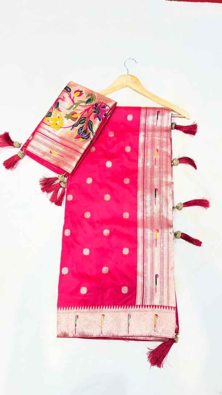 Premium Pathrani Paithani Saree with Dupatta | Rich Zari Border