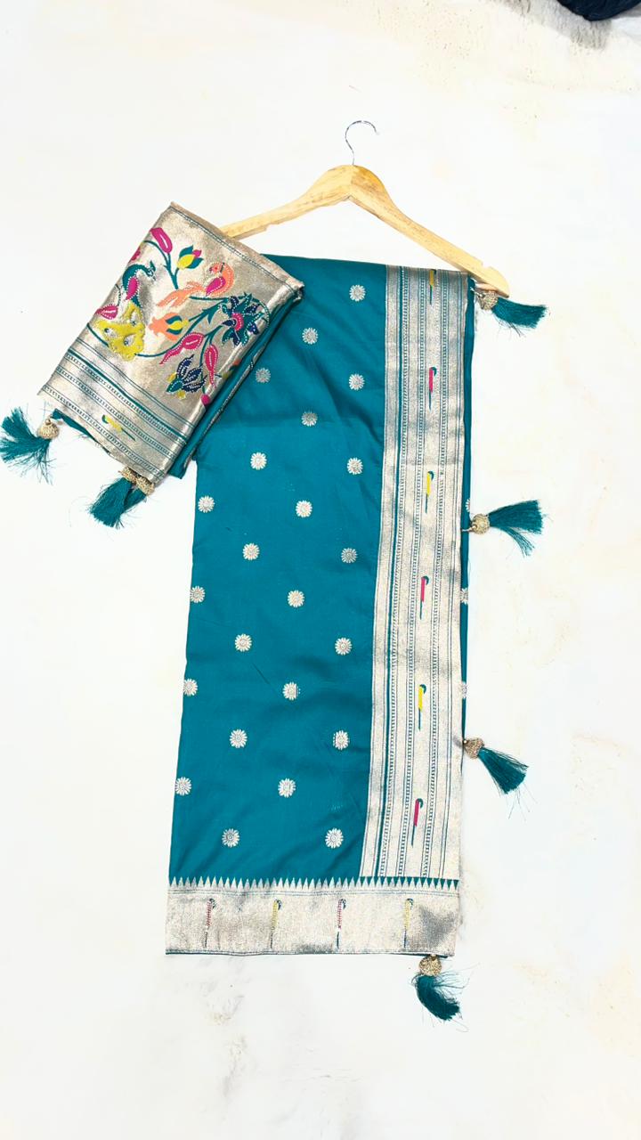 Premium Pathrani Paithani Saree with Dupatta | Rich Zari Border