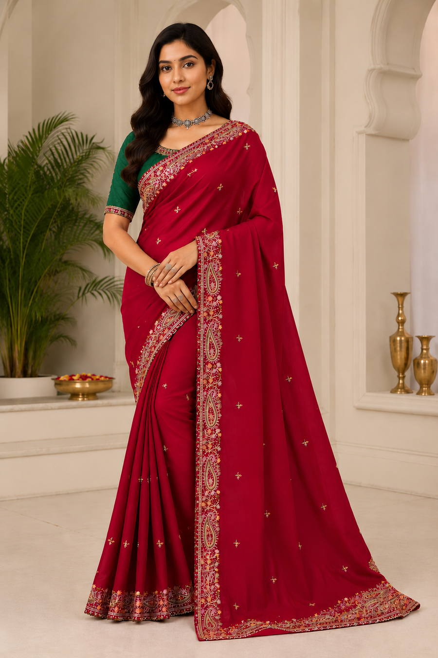 Festive & Wedding Wear Designer Embroidered Saree