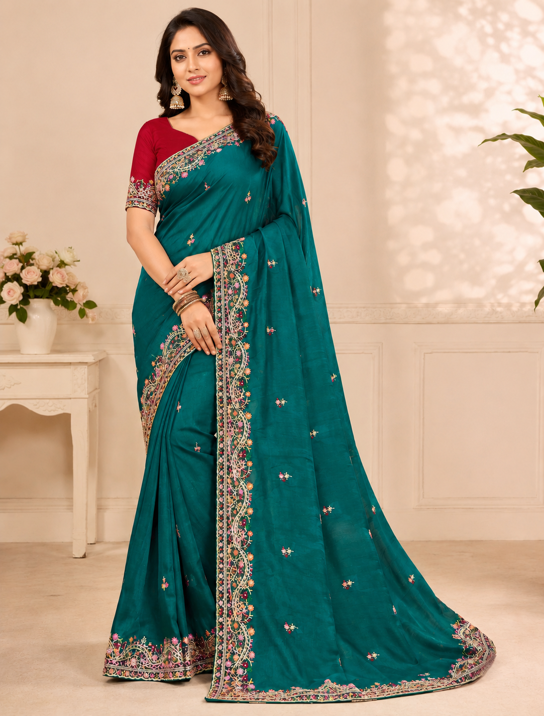 Festive & Wedding Wear Designer Embroidered Saree
